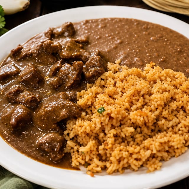 Carne Guisada Plate.